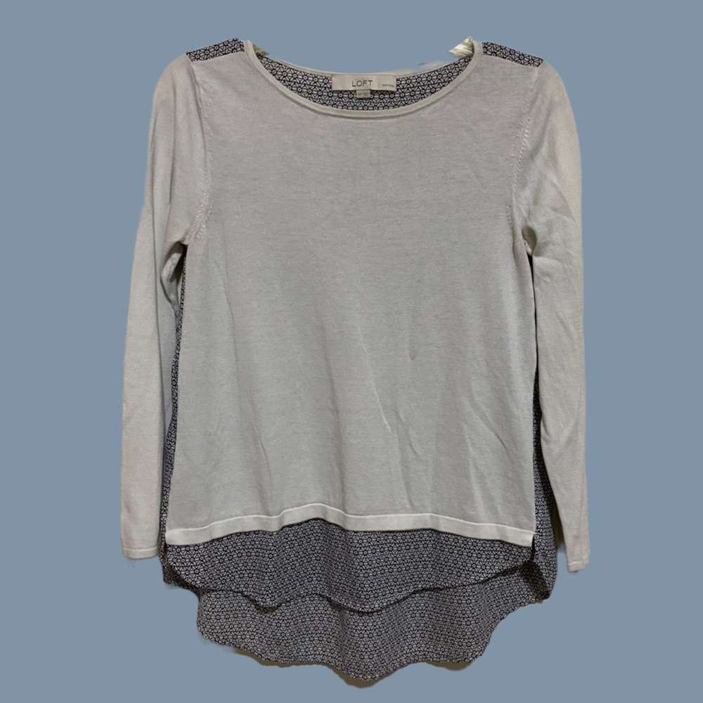 LOFT Mixed media tunic, size SP